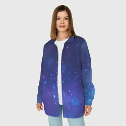 Женская рубашка oversize 3D Космос - фото 2