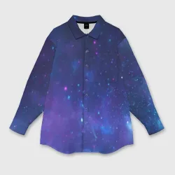 Женская рубашка oversize 3D Космос