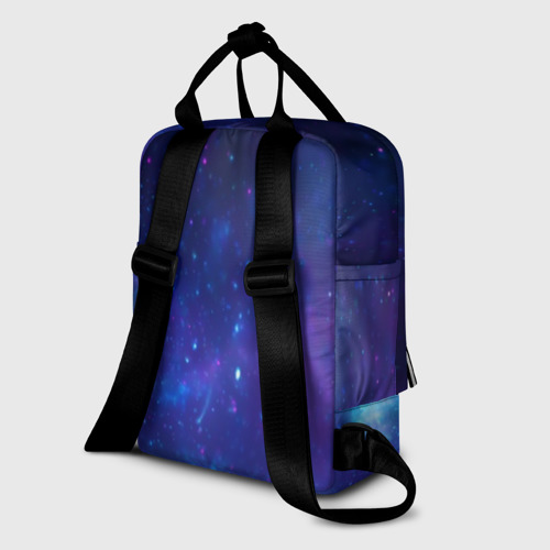 Женский рюкзак 3D с принтом Космос, вид сзади #1