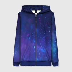 Женская толстовка 3D на молнии Космос
