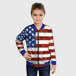 Детский бомбер 3D США флаг - фото 2