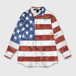 Мужская рубашка oversize 3D США флаг