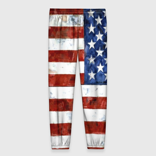 Женские брюки 3D с принтом США ФЛАГ, вид сзади #1