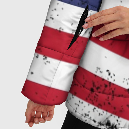 Женская зимняя куртка Oversize США, цвет красный - фото 6