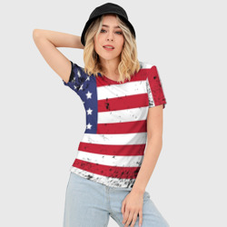 Женская футболка 3D Slim США - фото 2
