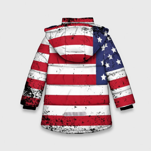 Зимняя куртка для девочек 3D США, цвет красный - фото 2