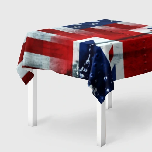 Скатерть 3D Англия & Америка флаги