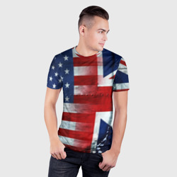 Мужская футболка 3D Slim Англия&Америка - фото 2