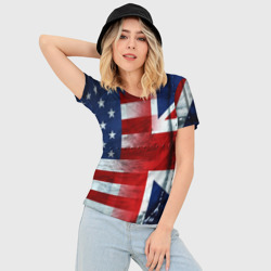 Женская футболка 3D Slim Англия&Америка - фото 2