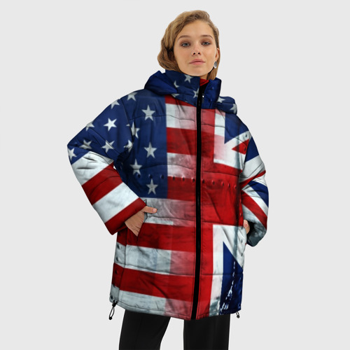 Женская зимняя куртка Oversize Англия&Америка, цвет красный - фото 3