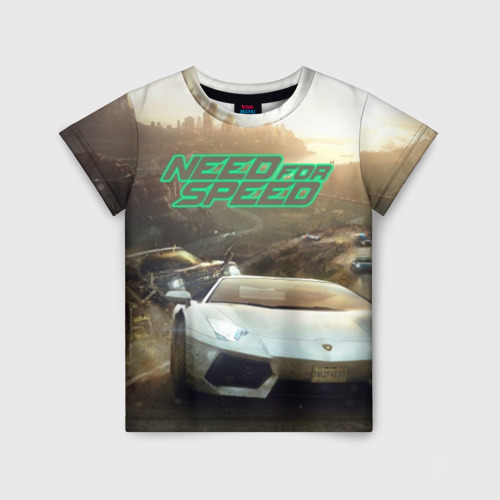 Детская футболка 3D Need for Speed, цвет 3D печать