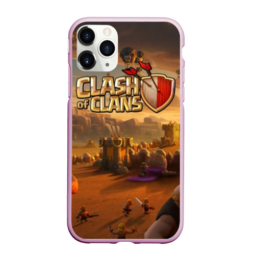 Чехол для iPhone 11 Pro Max матовый Clash of Clans, цвет розовый