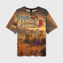 Женская футболка oversize 3D Clash of Clans