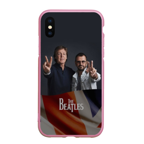 Чехол для iPhone XS Max матовый The Beatles, цвет розовый