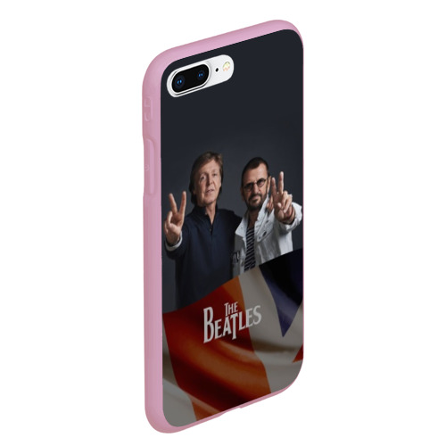 Чехол для iPhone 7Plus/8 Plus матовый The Beatles, цвет розовый - фото 3