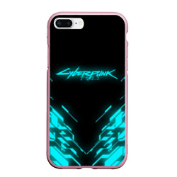 Чехол для iPhone 7Plus/8 Plus матовый Cyberpunk 2077 neon неон