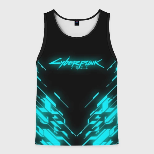 Мужская майка 3D Cyberpunk 2077 neon неон