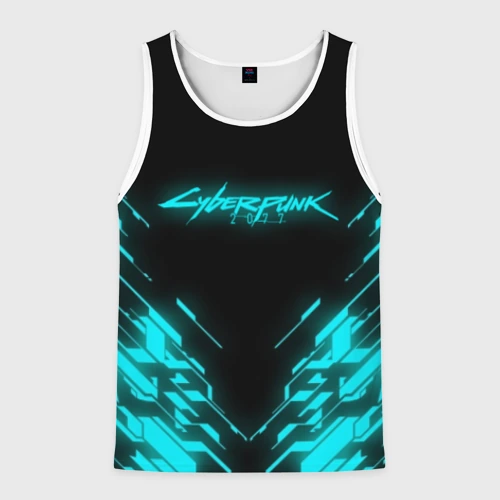 Мужская майка 3D Cyberpunk 2077 neon неон