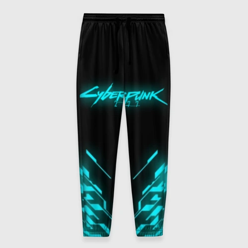 Мужские брюки 3D Cyberpunk 2077 neon неон