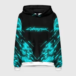 Мужская толстовка 3D Cyberpunk 2077 neon неон