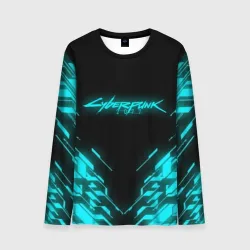 Мужской лонгслив 3D Cyberpunk 2077 neon неон
