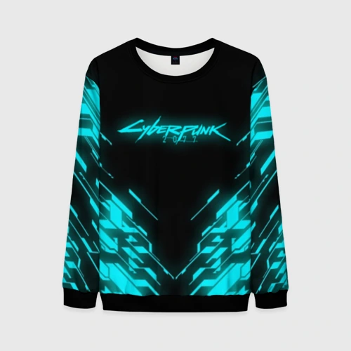 Мужской свитшот 3D Cyberpunk 2077 neon неон