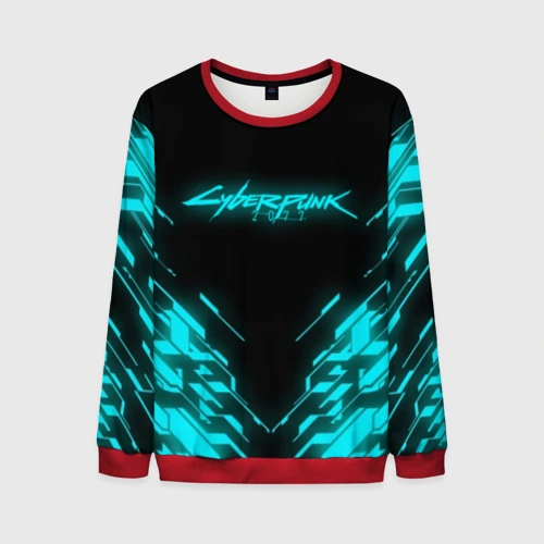Мужской свитшот 3D Cyberpunk 2077 neon неон