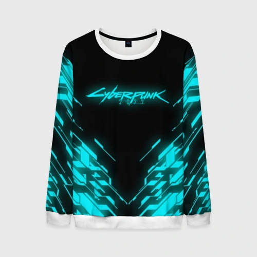 Мужской свитшот 3D Cyberpunk 2077 neon неон