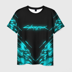 Мужская футболка 3D Cyberpunk 2077 neon неон