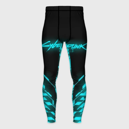 Мужские тайтсы 3D Cyberpunk 2077 neon неон