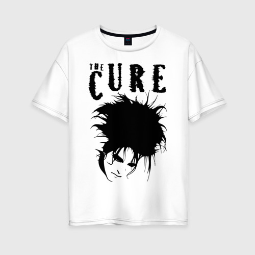 Женская футболка из хлопка оверсайз с принтом The Cure, вид спереди №1
