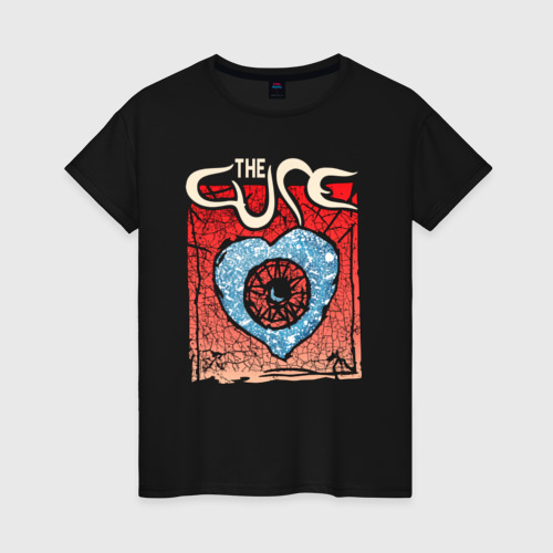 Женская футболка из хлопка с принтом The Cure, вид спереди №1