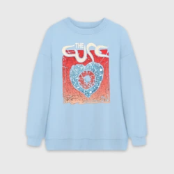 Женский свитшот oversize без начеса хлопок The Cure