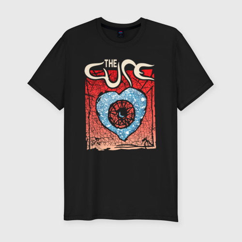 Мужская приталенная футболка из хлопка с принтом The Cure, вид спереди №1