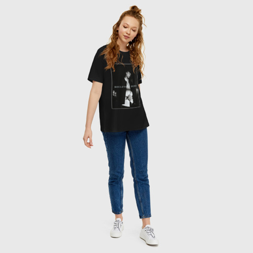 Женская футболка хлопок Oversize Boulevard Depo, цвет черный - фото 5