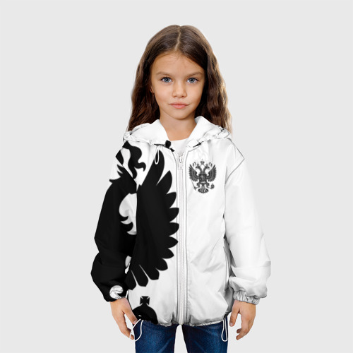 Детская куртка 3D Герб России, цвет белый - фото 4