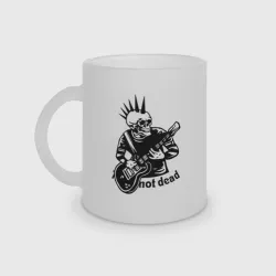 Кружка матовая стеклянная Punk's not dead - motto