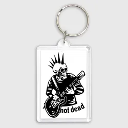 Брелок прямоугольный 35*50 Punk's not dead - motto