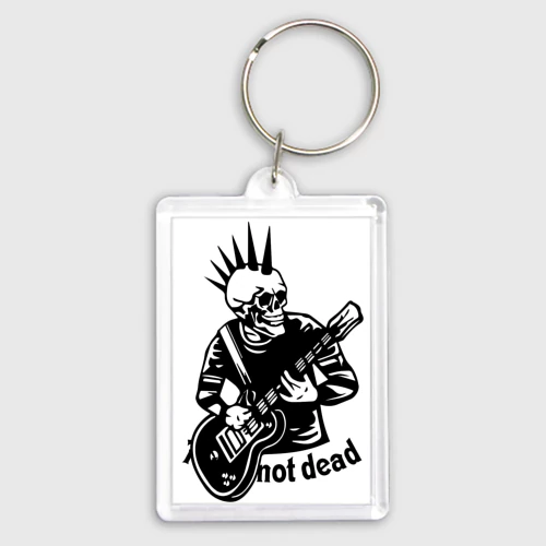 Брелок прямоугольный 35*50 Punk's not dead - motto