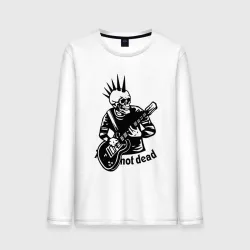 Мужской лонгслив хлопок Punk's not dead - motto