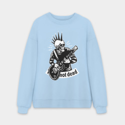 Мужской свитшот oversize без начеса хлопок Punk's not dead - motto