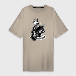 Платье-футболка хлопок Punk's not dead - motto
