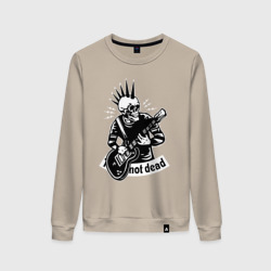 Женский свитшот хлопок Punk's not dead - motto