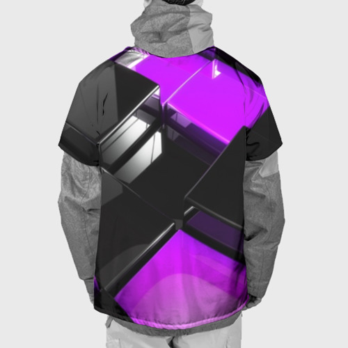 Накидка на куртку 3D Неоновые кубы, цвет 3D печать - фото 2