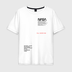 Мужская футболка хлопок Oversize NASA НАСА на спине