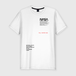 Мужская футболка хлопок Slim NASA НАСА на спине