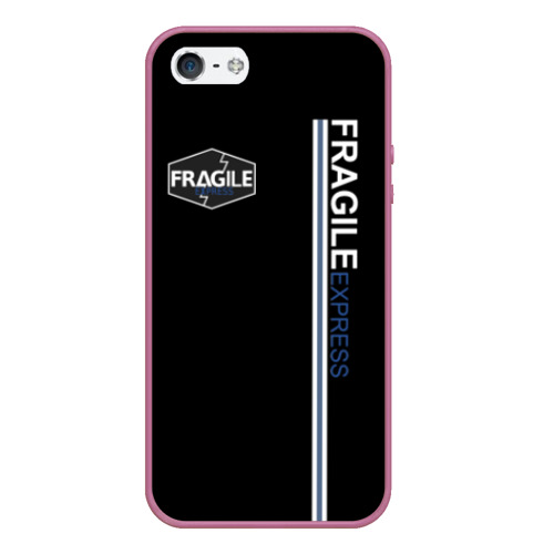 Чехол для iPhone 5/5S матовый Fragile express Death Stranding DS, цвет розовый