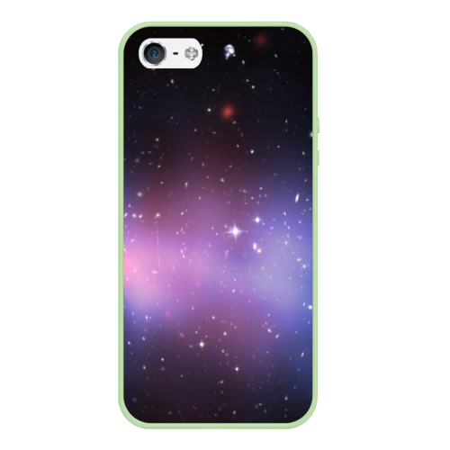 Чехол для iPhone 5/5S матовый Звезды, цвет салатовый