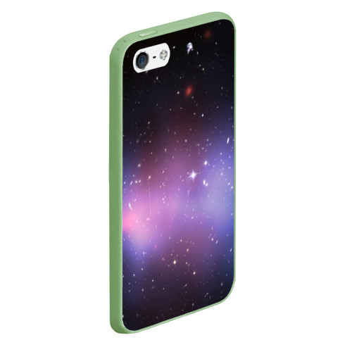 Чехол для iPhone 5/5S матовый Звезды, цвет салатовый - фото 3