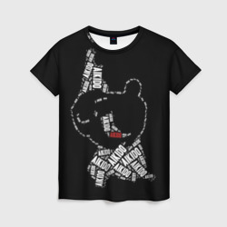Женская футболка 3D Бойцы айкидо текстовый рисунок